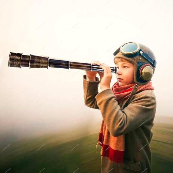 1920 London Brass Maritime Telescope 15 Inch Vintage Nautical Pirate Telescope - Picture 6 of 8